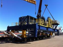 Fabrication discharge direct from vessel to truck Port Hedland Western Australia