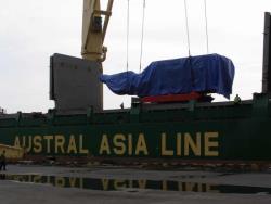 Machine loading Singapore for PNG October 2012