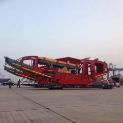 Machinery awaiting loading on to roro vessel Bangkok December 2014