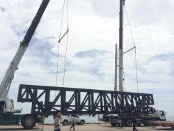 Steel fabrication loading Bangkok Port September 2014